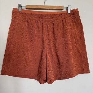 Athleta Women's Echo Short Burnt Orange active workout outdoors 5 inch Size 14